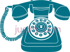 复古蓝色电话PNG