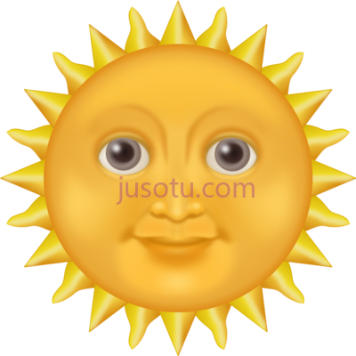 太阳,sun emote by pomprint my version emoji PNG