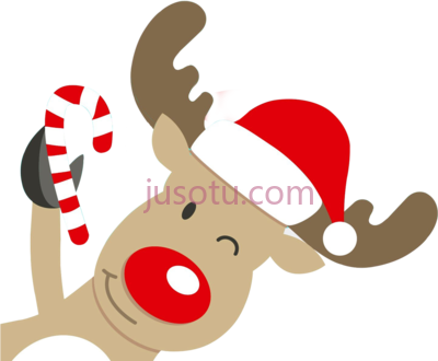 圣诞驯鹿,cartoon christmas reindeer PNG