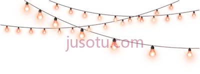 橙红色灯串,orange red strings lights PNG