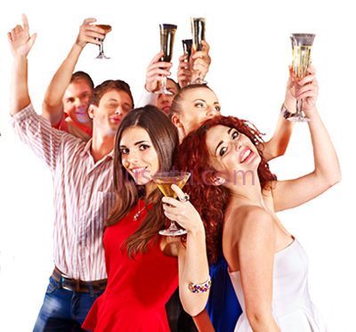 聚会成员,people party banner PNG