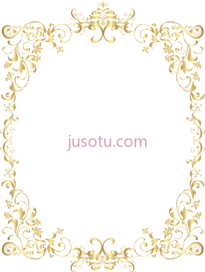 金边装饰框,border gold decorative frame art PNG