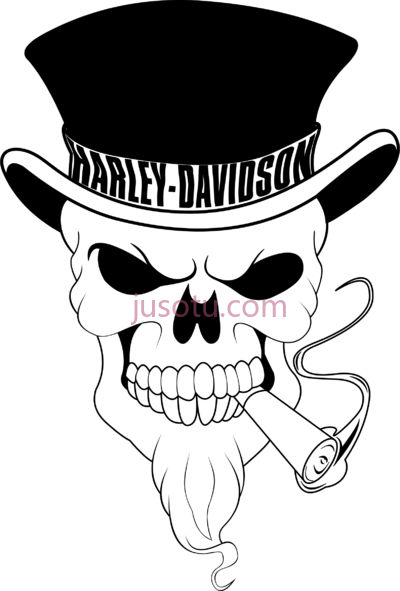 哈雷骷髅戴维森,ssckull harley skull davidson logo PNG