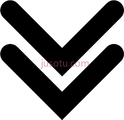 黑色双角箭头,arrow double angle pointing down PNG