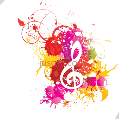 音符水彩,musical note watercolor painting notation PNG