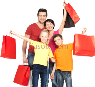 家庭服装购物,cloth shopping family PNG