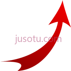 红色弯曲箭头PNG