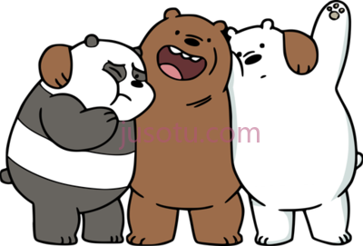 熊熊三贱客,we bare bears PNG