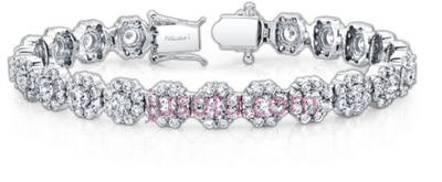 钻石手镯,diamond bracelets halo PNG