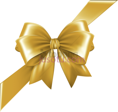 金色圣诞丝带蝴蝶结,gold christmas bow PNG