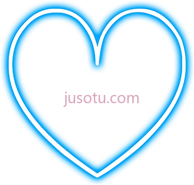 心,heart love neon blue glowing library PNG