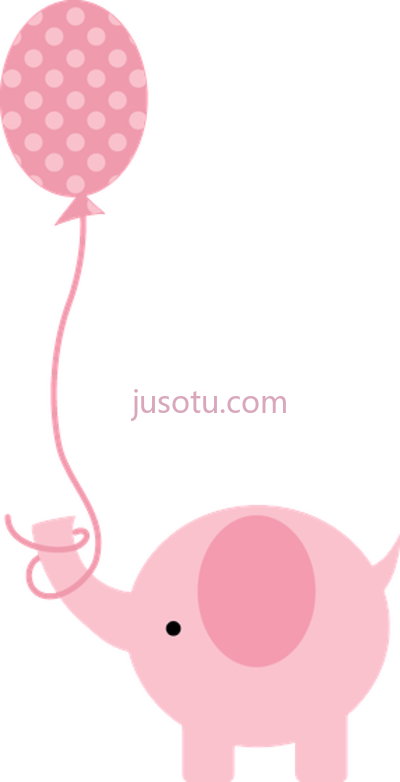 粉红大象,construction baby shower pink elephant PNG