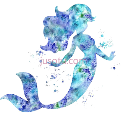 美人鱼,mermaid silhouette little wallpaper PNG