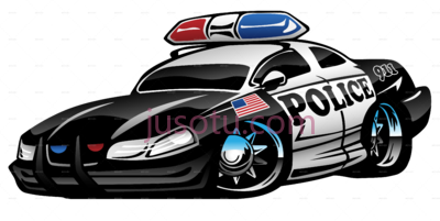 警车,police car cartoon PNG