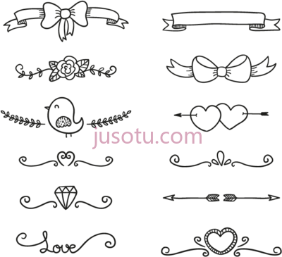 装饰线,decorative lines decoracion de hojas cuaderno PNG
