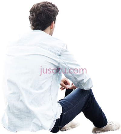 坐地上拿手机男人,man sitting on ground and holding his cell phone PNG