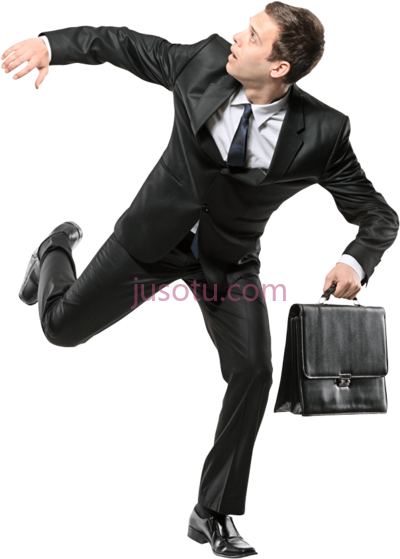 回头看逃走人,you have bigger fish to fry man running away looking back PNG